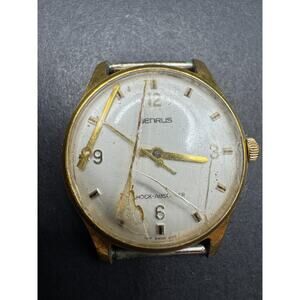Vintage Benrus Shock-Absorber 107 Swiss 962 14k Gold Electroplate Bezel No Band